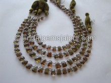 Green Andalusite Faceted Tie Beads